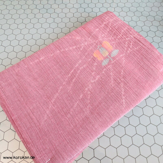 Kamelien, Gräser Kasuri Kimono japanischer Hanf / Baumwoll Krepp