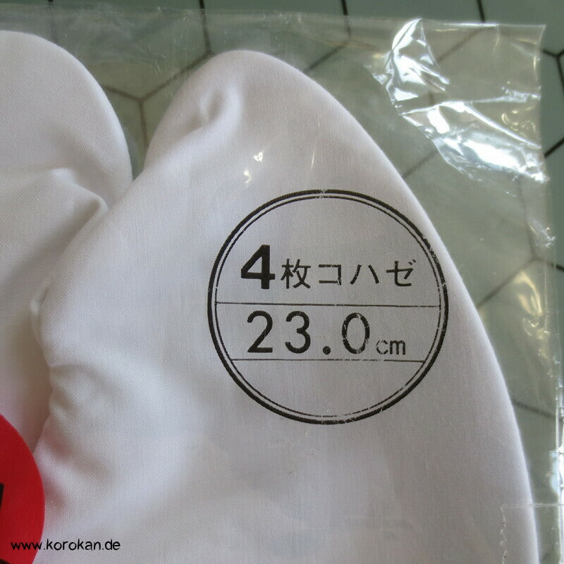 weiße Tabi Socken mit 4 Haken