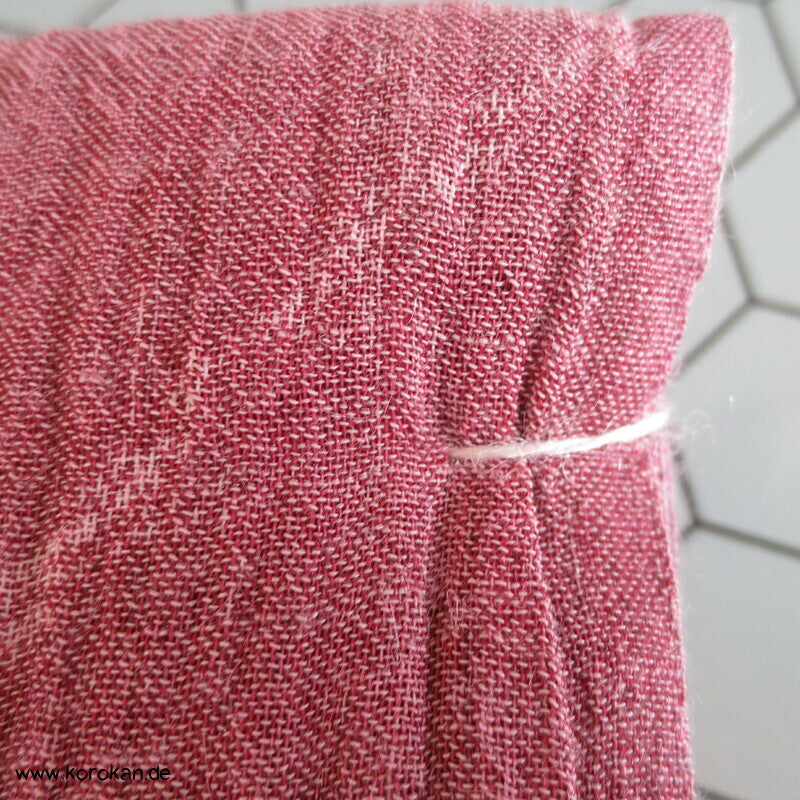 Kamelien, Gräser Kasuri Kimono japanischer Hanf / Baumwoll Krepp