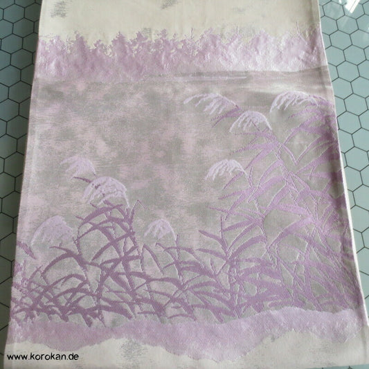 Fukuro Obi Seidenbrokat Pampasgras