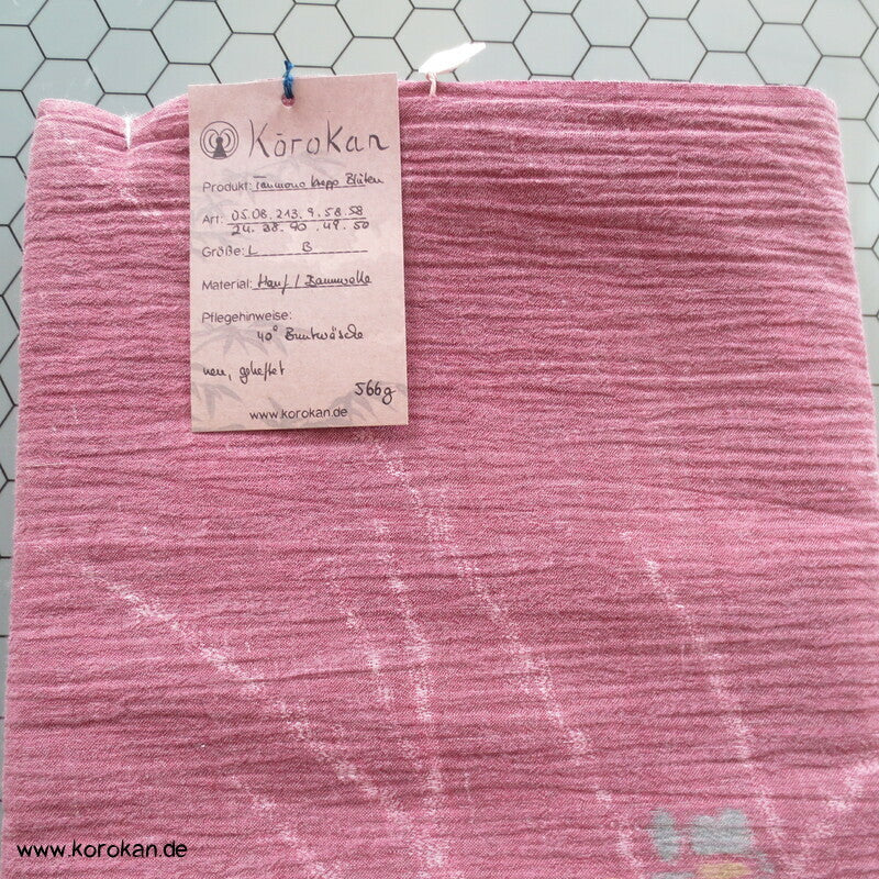 Kamelien, Gräser Kasuri Kimono japanischer Hanf / Baumwoll Krepp