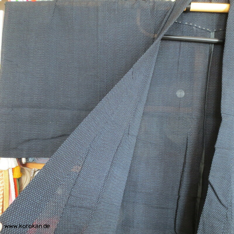 körniger halbtransparenter Tsumugi Seiden Hitoe Kimono