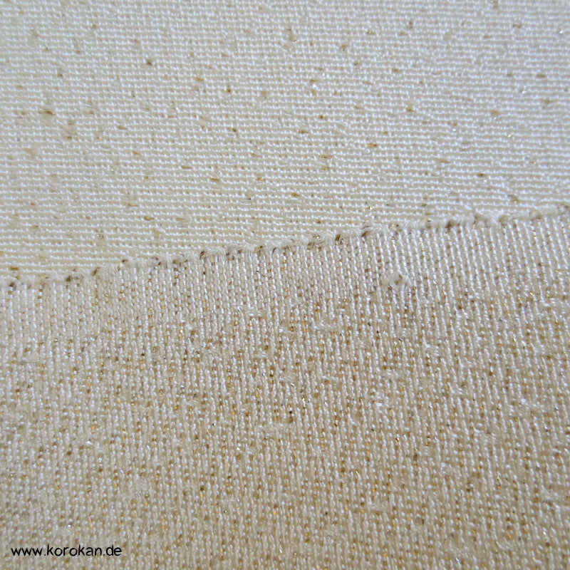 goldenes Schneegestöber dezente Seide / Lurex
