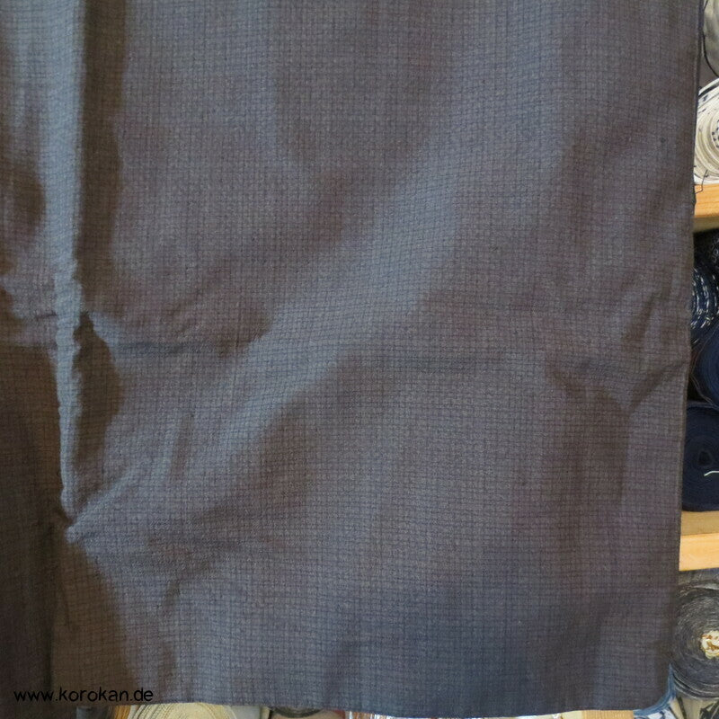 dunkelbrauner Tsumugi Seiden Komon Kimono