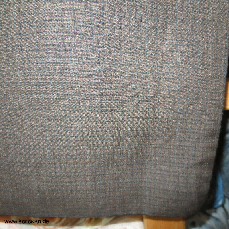 dunkelbrauner Tsumugi Seiden Komon Kimono