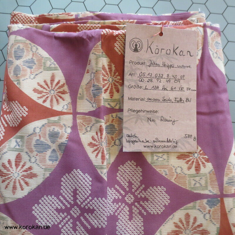 Shippo in mauve beige Seide Juban Unterkimono