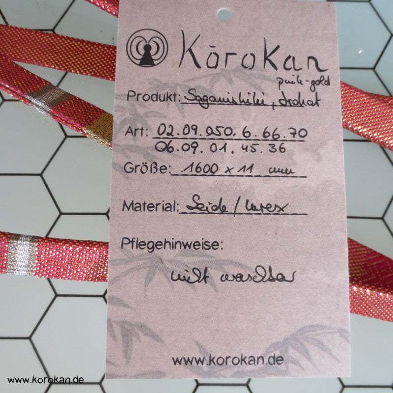 genähter Obijime - Saganishiki