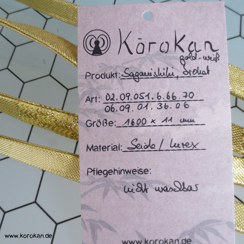 genähter Obijime - Saganishiki