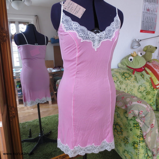 Bütefür Unterkleid Gr. M, rosa mit Spitze Seide Viscose