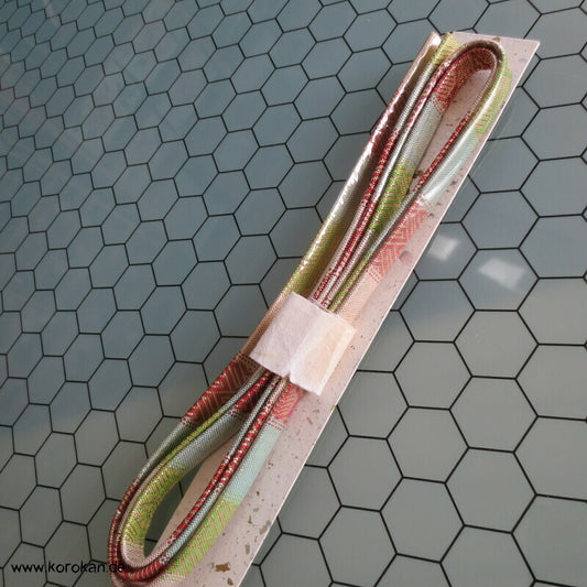 Saganishiki Vintage Obijime, Seidenbrokat