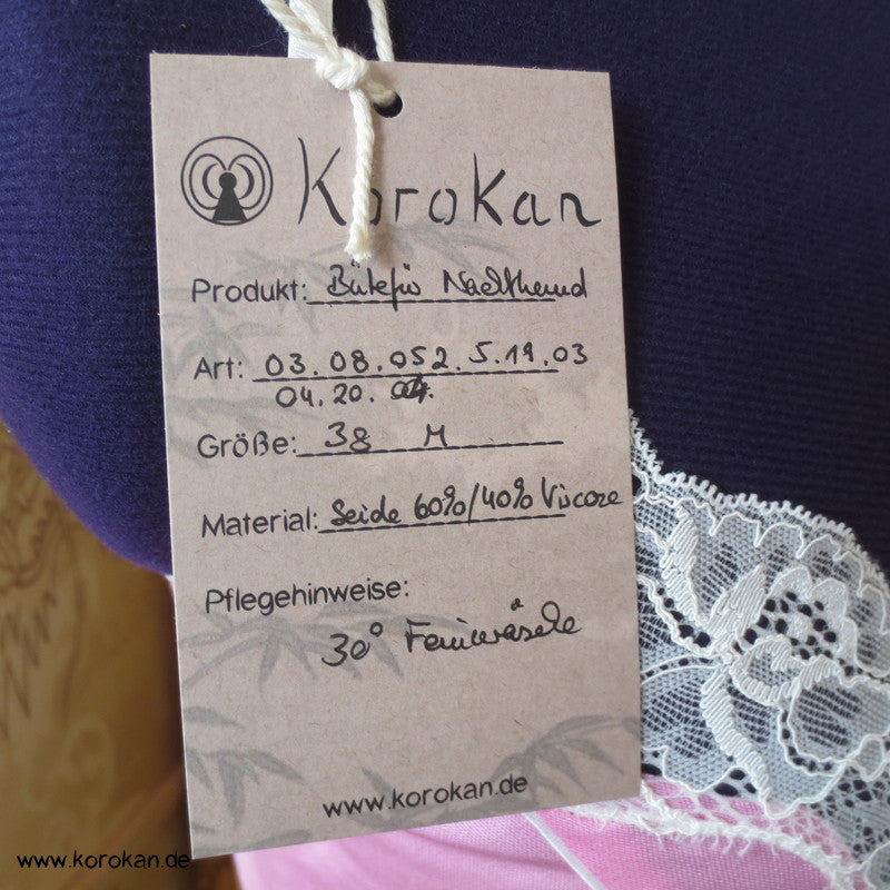 Bütefür Unterkleid Gr. M, rosa mit Spitze Seide Viscose