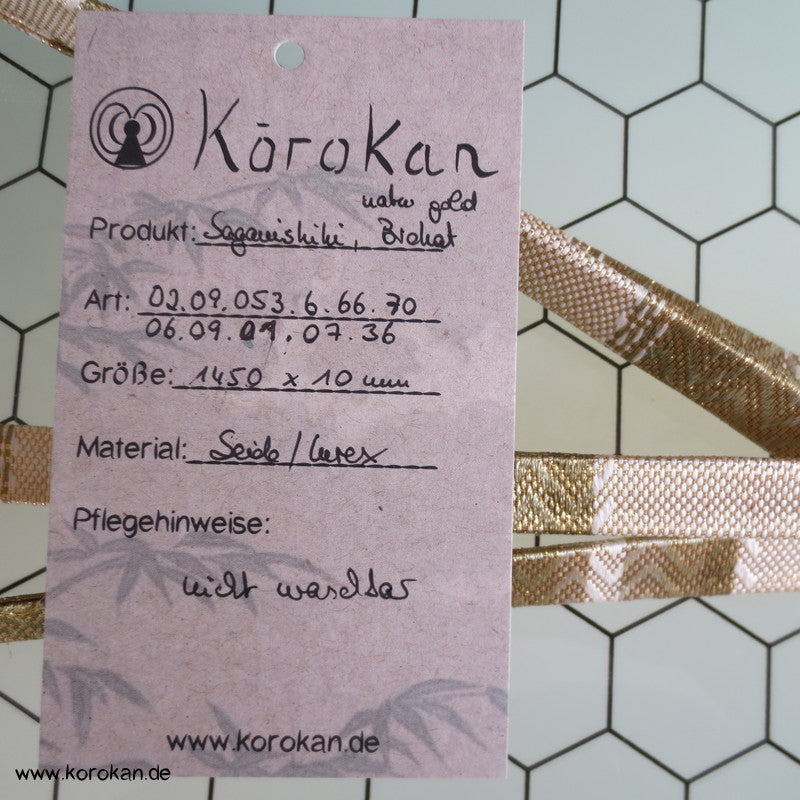 genähter Obijime - Saganishiki