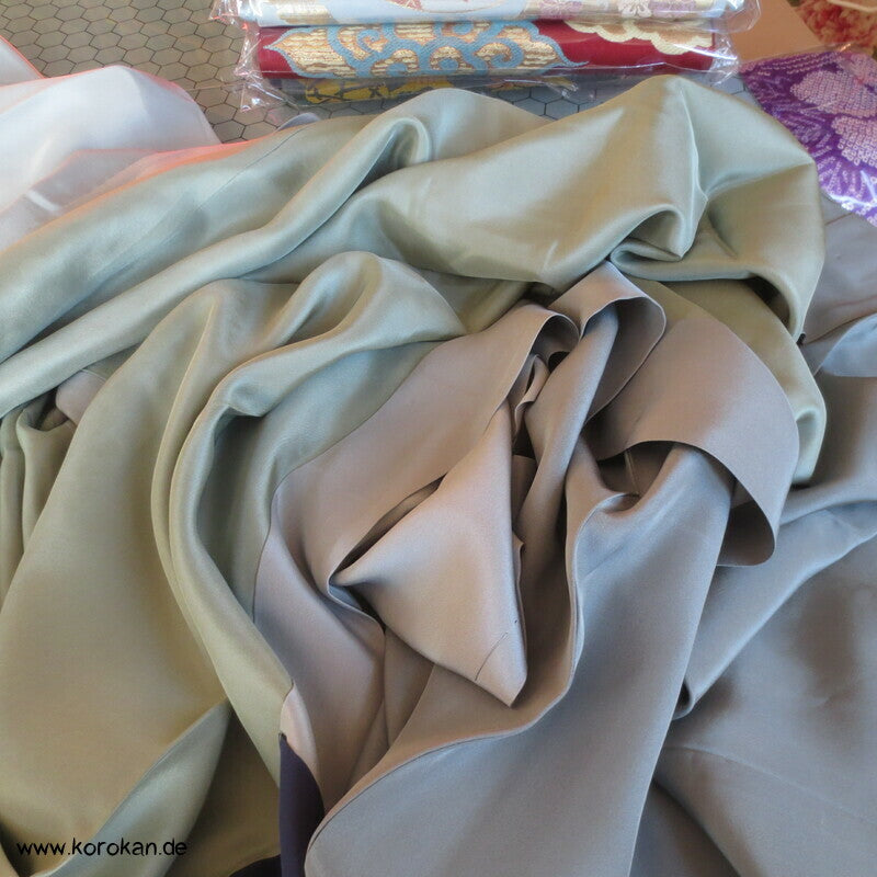 handgemalter Bambus auf Seide, Juban Kimono