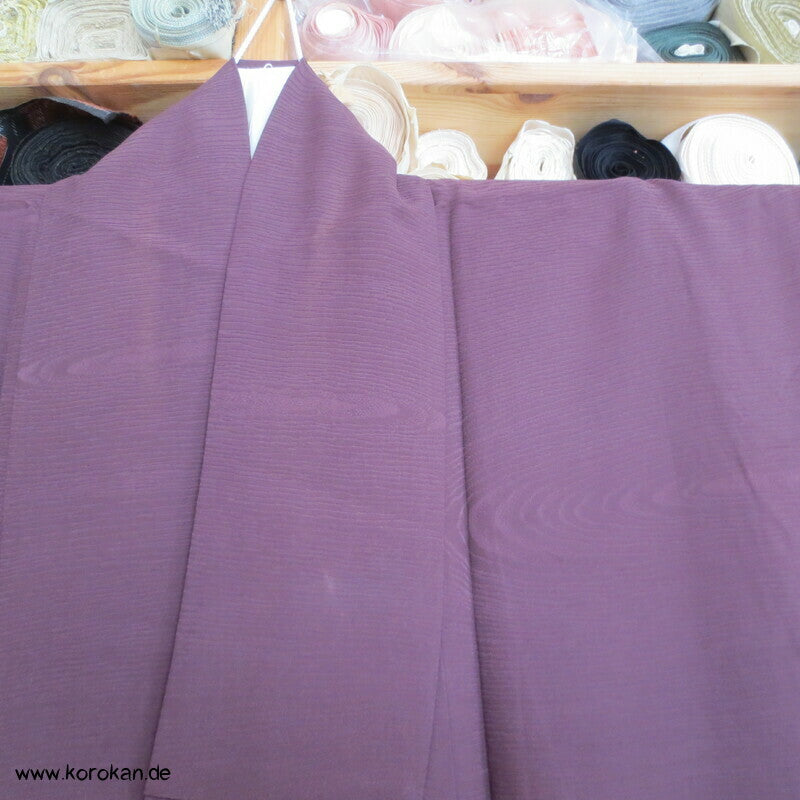 Holzmaserungs Seidendamast einfarbiger Iromuji Kimono