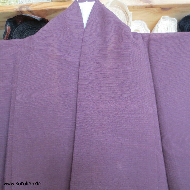 Holzmaserungs Seidendamast einfarbiger Iromuji Kimono