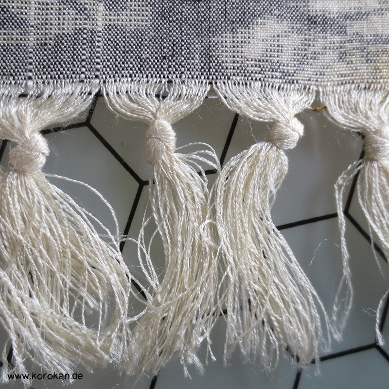 Asanoha, Spiegel Kasuri Japan Tsumugi Seide Kimono Stoffrolle