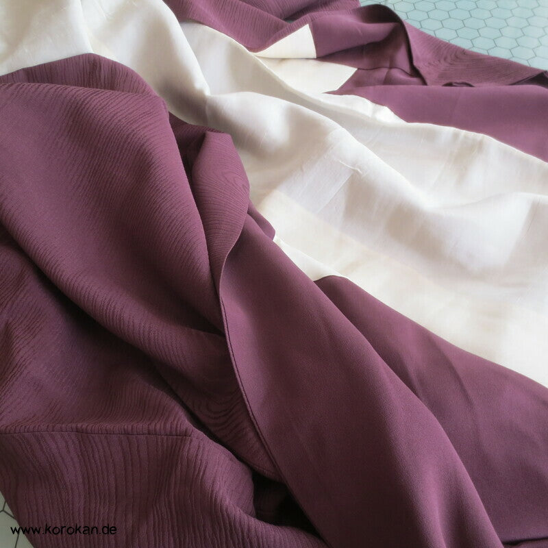 Holzmaserungs Seidendamast einfarbiger Iromuji Kimono