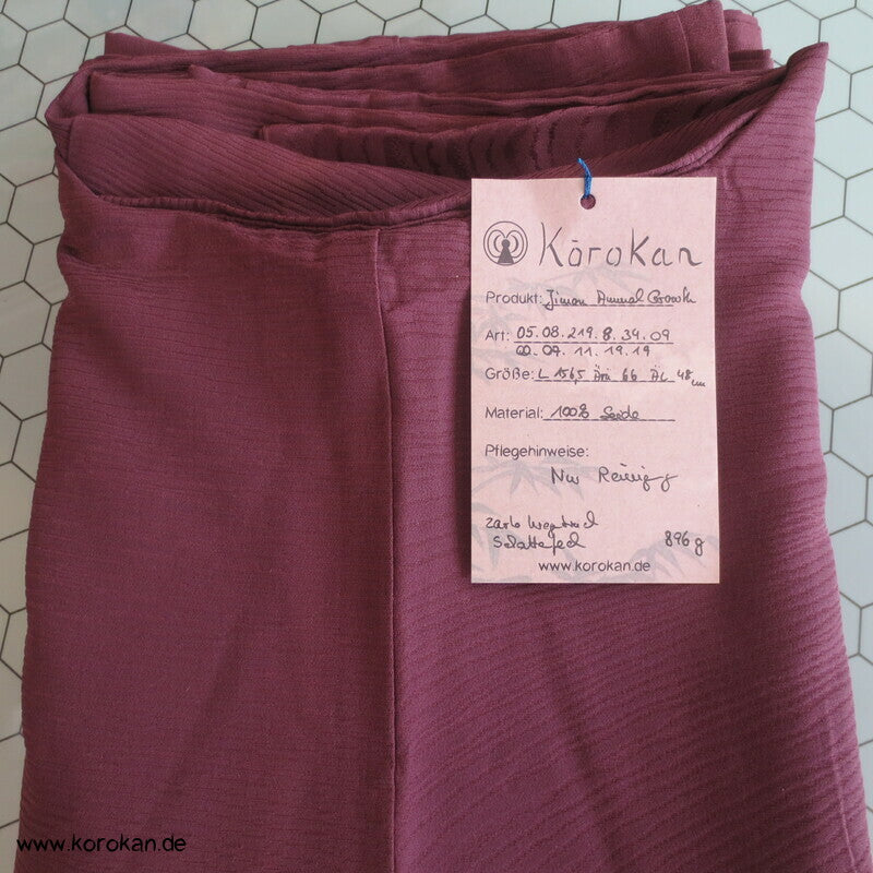 Holzmaserungs Seidendamast einfarbiger Iromuji Kimono