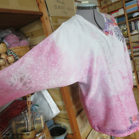 Fledermaus V Ausschnitt Langshirt gemusterter Damast