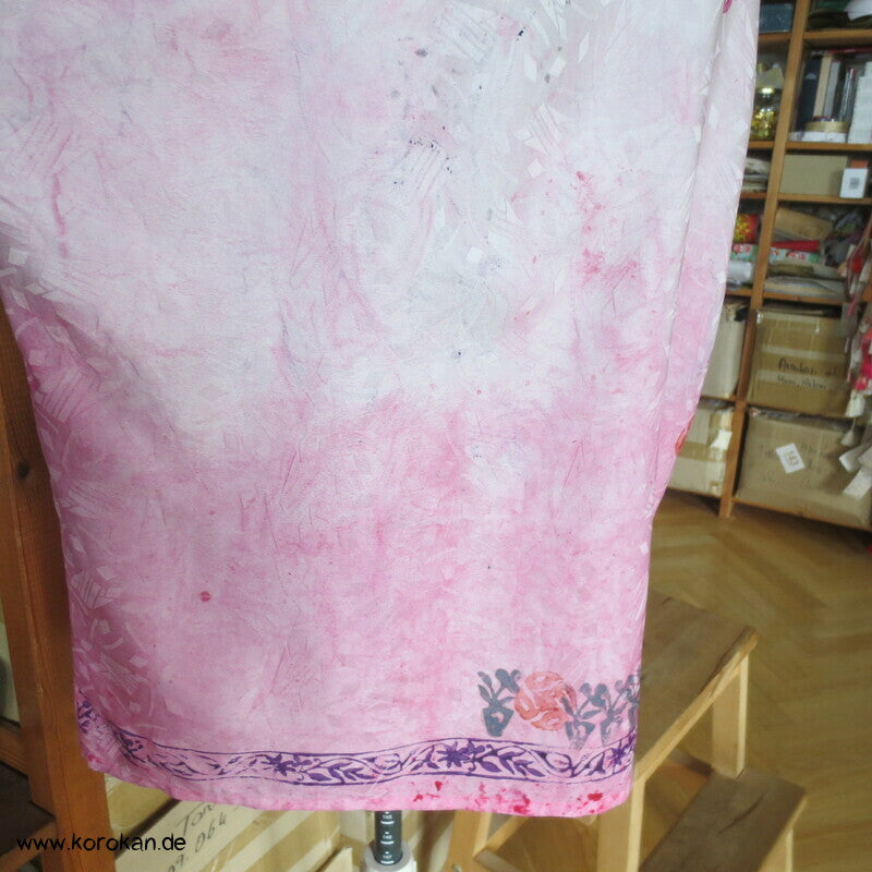 Fledermaus V Ausschnitt Langshirt gemusterter Damast