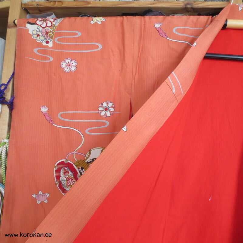 Taiko Handtrommeln Chu Furisode / Komon Kimono