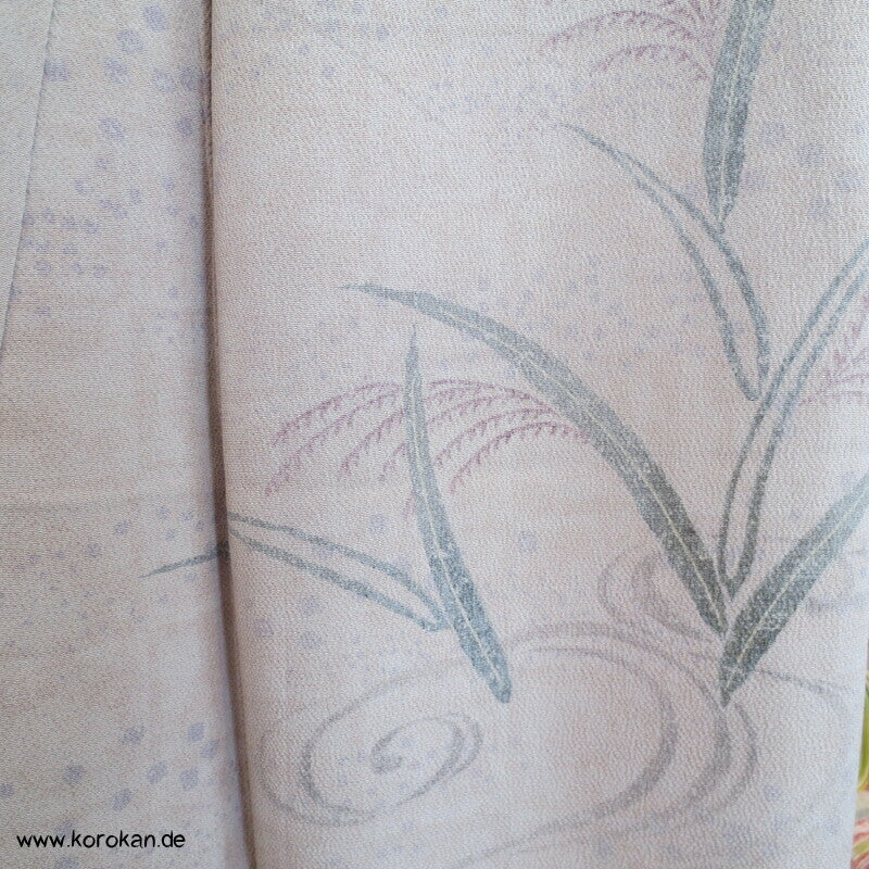 pastelliger Kranich Bingata Homongi Kimono