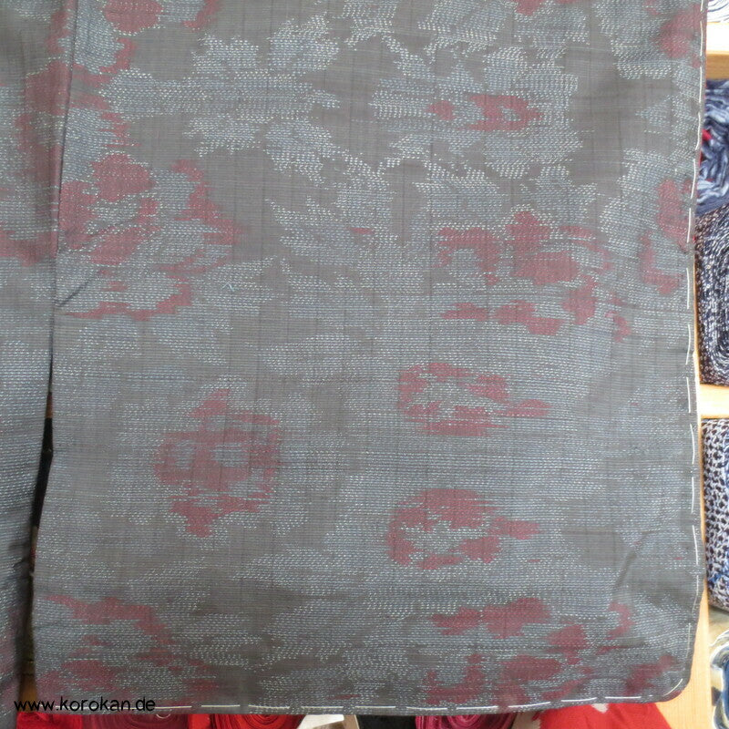 Pfingstrosen Kasuri Tsumugi Seiden Kimono