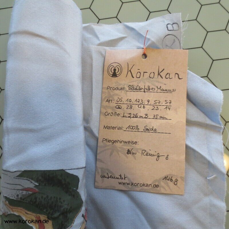 Tokkaido handgemalter Seidencrepe Haori Kimono Jacken Schulter Futter