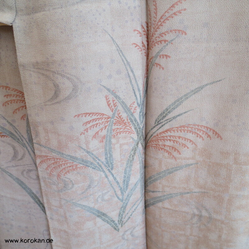 pastelliger Kranich Bingata Homongi Kimono