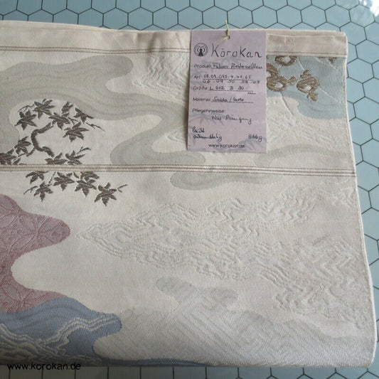 Fukuro Obi Seidenbrokat Musterwellen