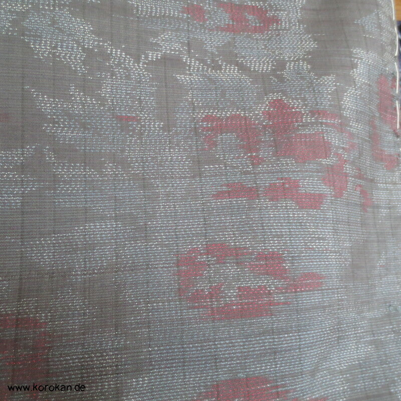 Pfingstrosen Kasuri Tsumugi Seiden Kimono