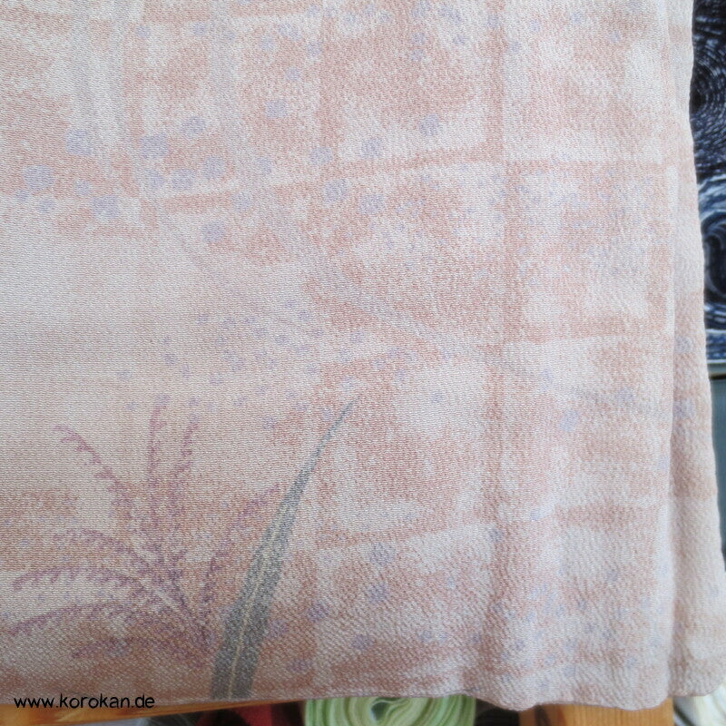 pastelliger Kranich Bingata Homongi Kimono