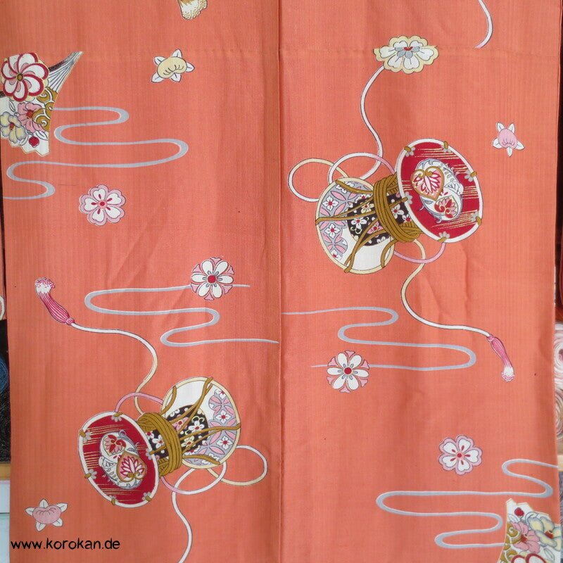 Taiko Handtrommeln Chu Furisode / Komon Kimono