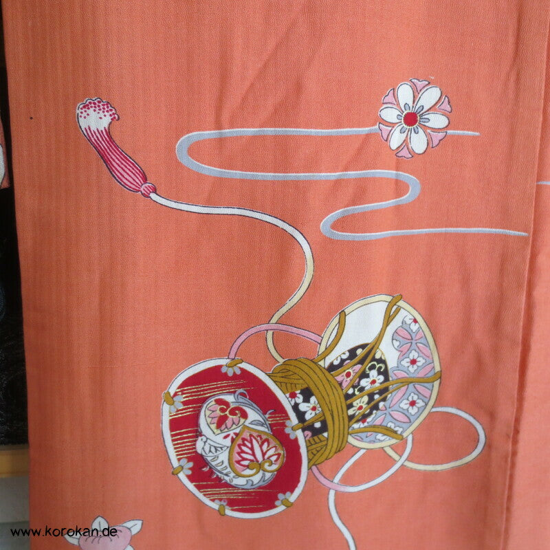 Taiko Handtrommeln Chu Furisode / Komon Kimono