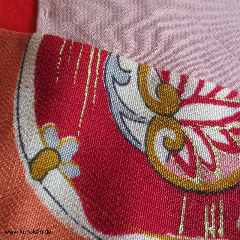 Taiko Handtrommeln Chu Furisode / Komon Kimono