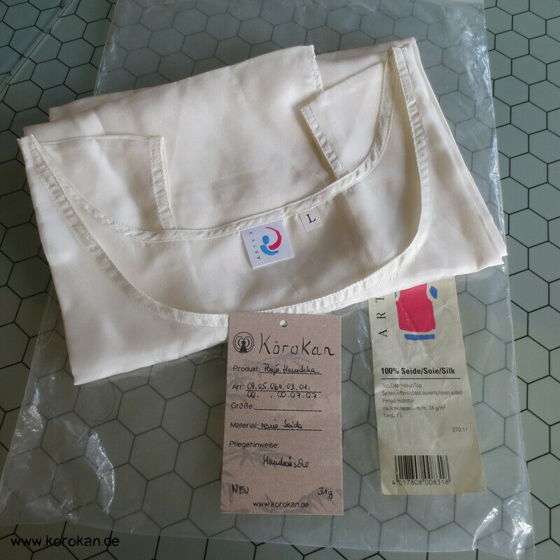natur Seiden Top - Shirt zum Bemalen