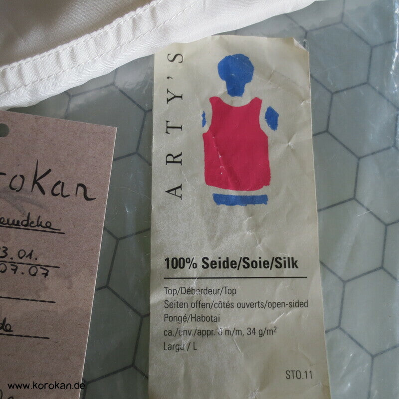 natur Seiden Top - Shirt zum Bemalen