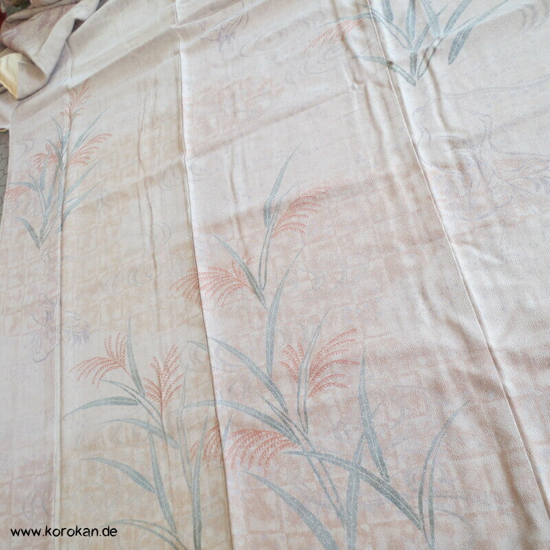 pastelliger Kranich Bingata Homongi Kimono
