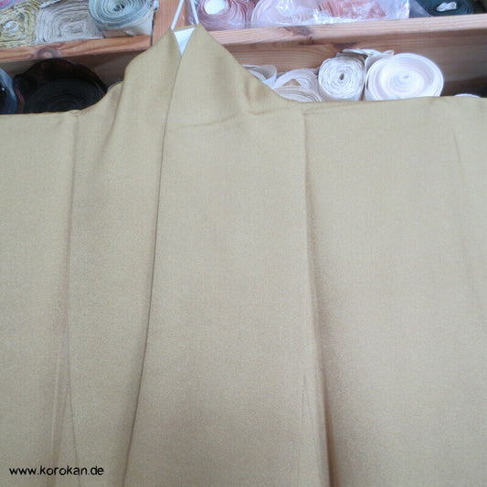 senffarben / messing Iromuji Seidencrepe Kimono