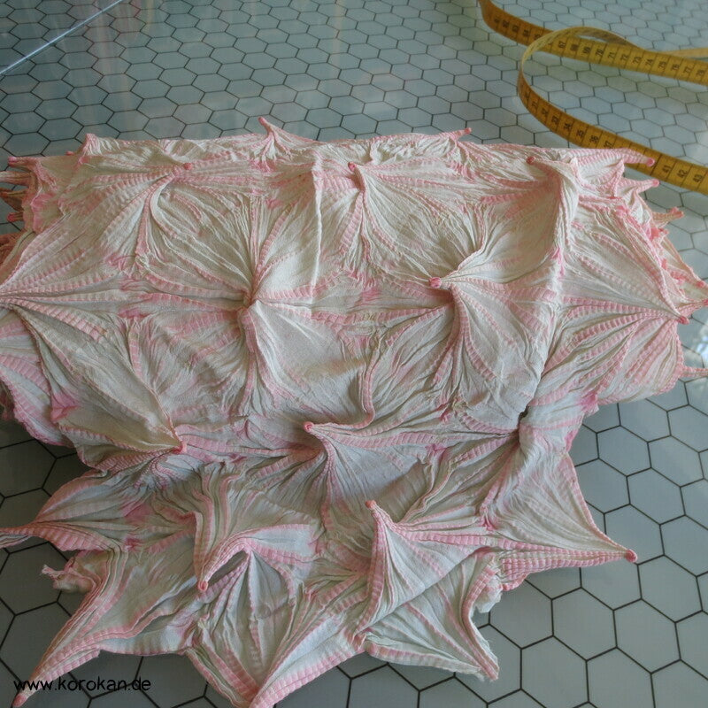 Full Shibori Asanoha Piekser Seiden Stoffrolle