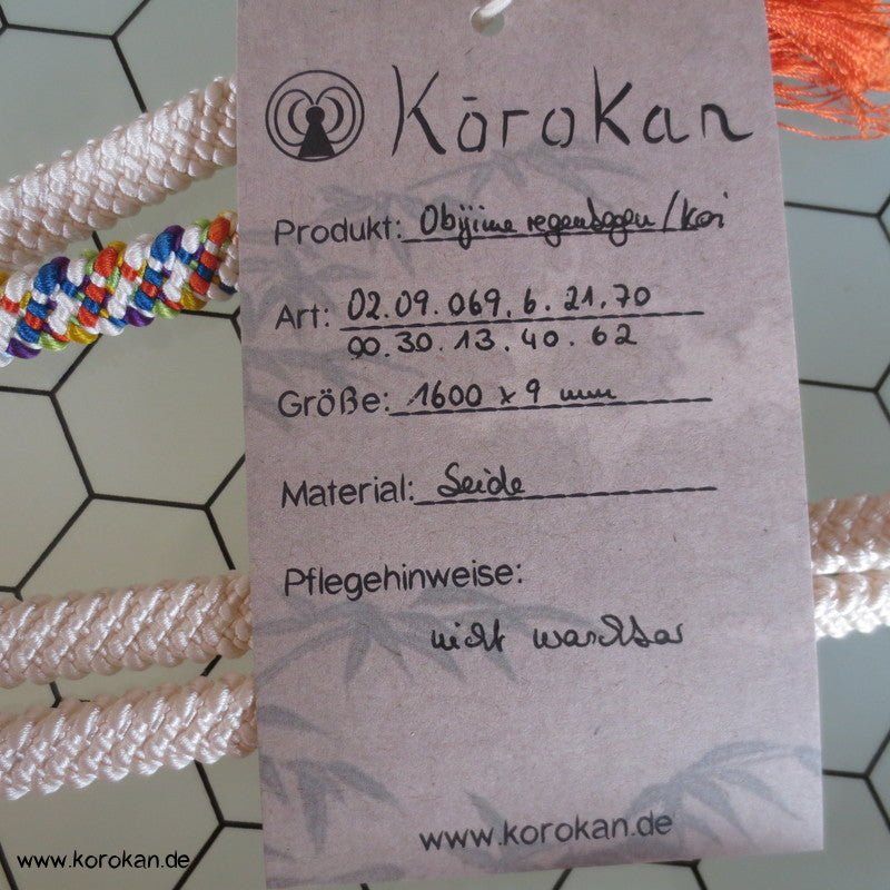 Koi Verlauf mit Regenbogen Abschnitten Obijime