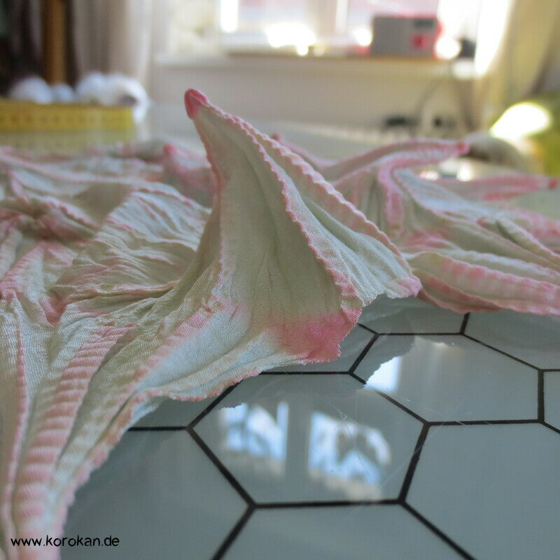 Full Shibori Asanoha Piekser Seiden Stoffrolle