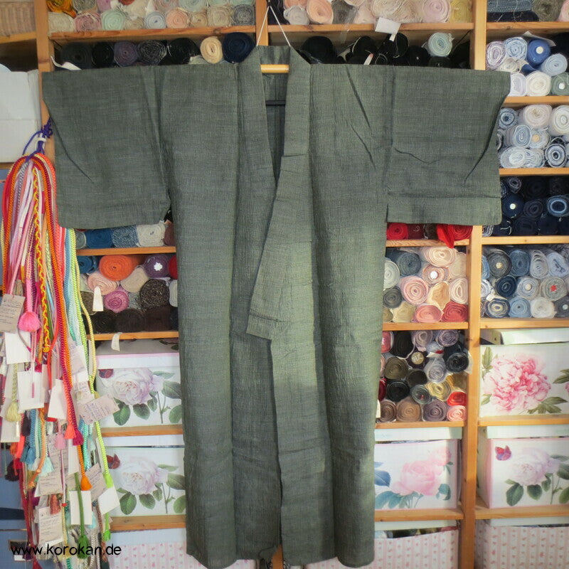 graugrüner Jofu Hanf Hitoe Kimono