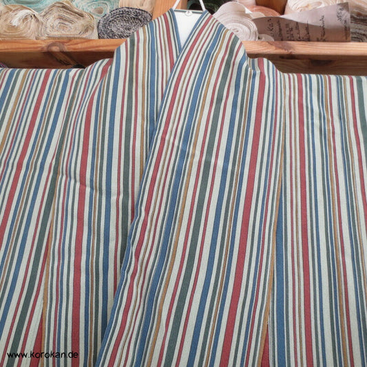 bunt gedeckt gestreifter Komon Kimon, schwere Seide