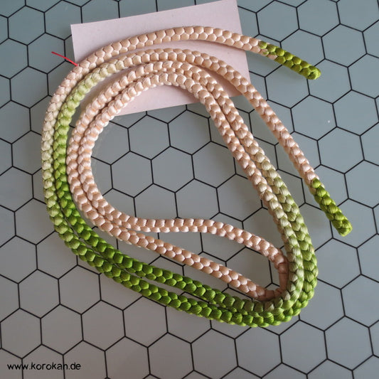 hellgrün-weiß Obijime, ohne Troddel