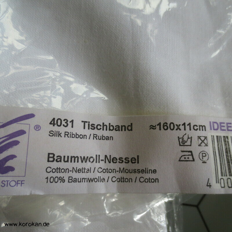 Tischband, gesäumtes Baumwollband - auch als Himo nutzbar