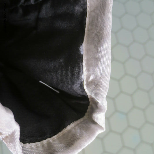 Seiden Pongé Eierwärmer, natur, innen dick schwarz gefüttert