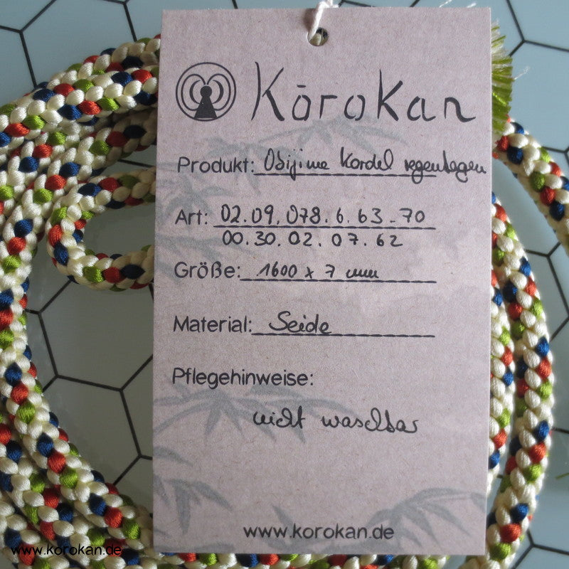 bunt gefleckter Obijime, runde Kordel