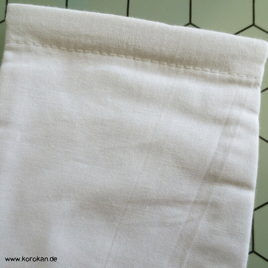 Brillenetui - Handytaschen weiße Baumwolle, mit Spannklemme