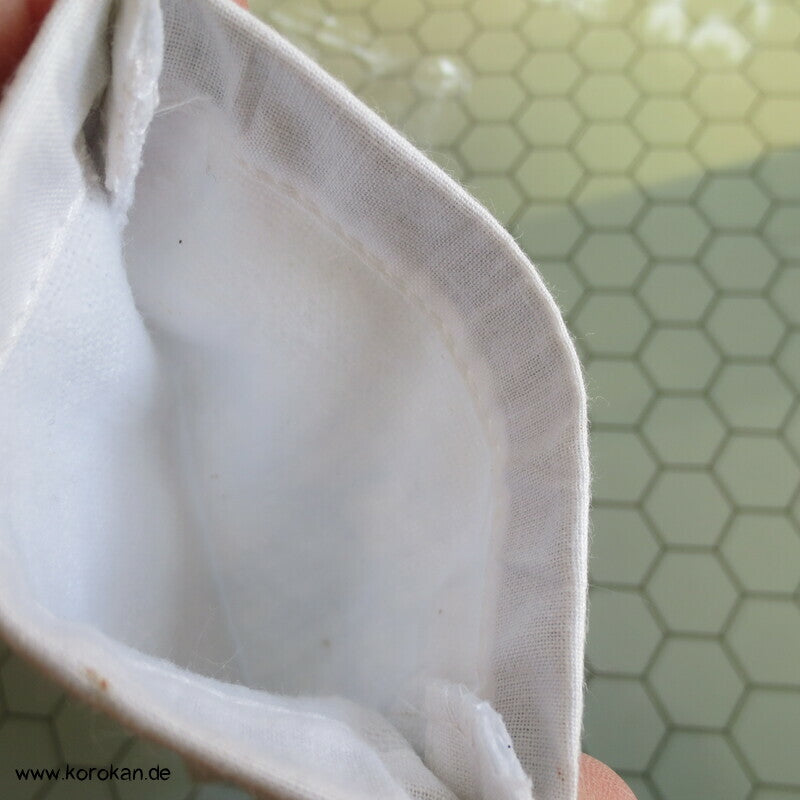 Brillenetui - Handytaschen weiße Baumwolle, mit Spannklemme